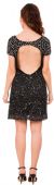 Short Sequins Homecoming Prom Dress with Keyhole Back back